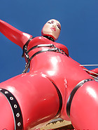 Red rubber bondage, pic 7